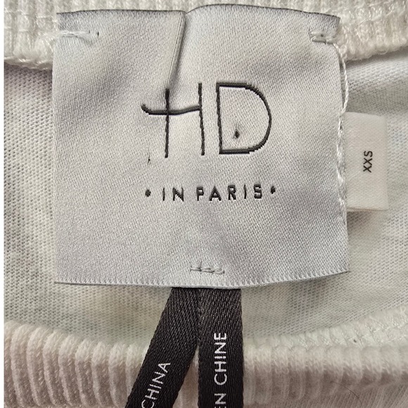 HD in Paris Anthropologie Blue Stripe Lace Dress XXS Cottagecore Whimsical - Picture 3 of 10